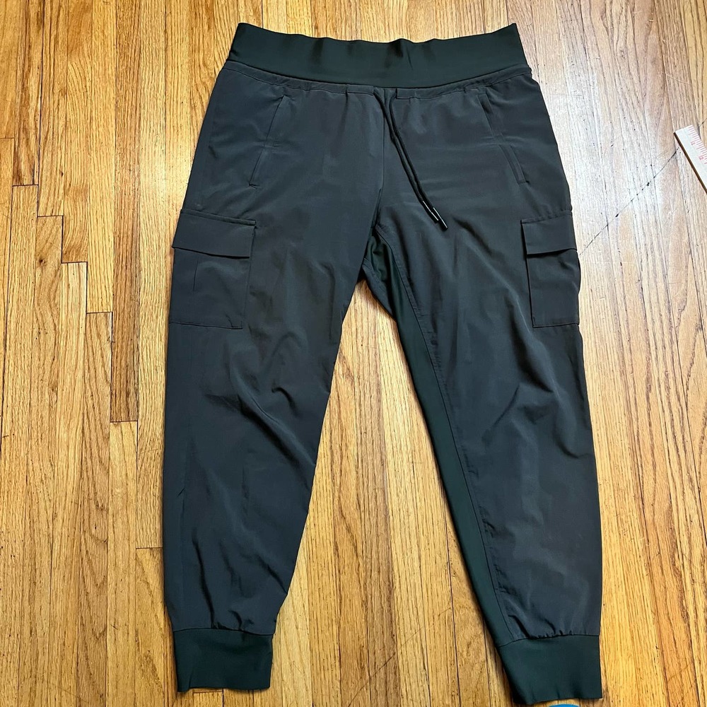 Athleta Pants Womens 12 Sutton Jogger Cargo Stretch Drawstring High Waist Green
